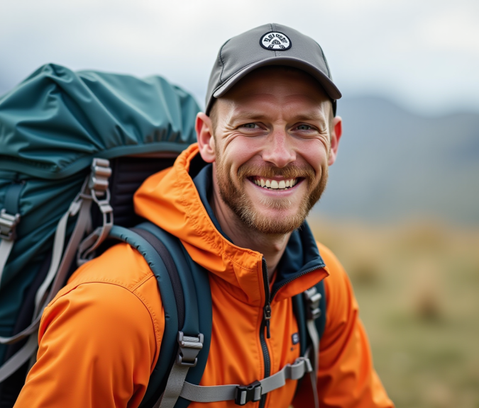 Hiker's Joyful Summit