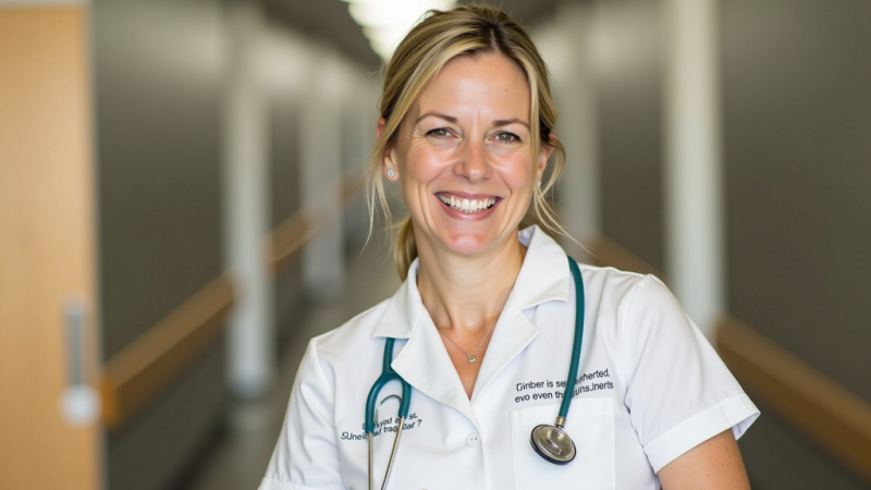 Nurse in White Smile